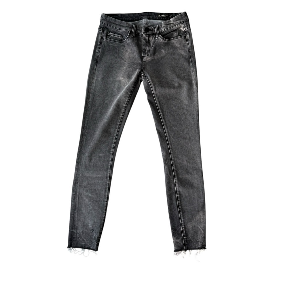 BLANKNYC Dark Gray Skinny Distressed Hem Jeans Size 26